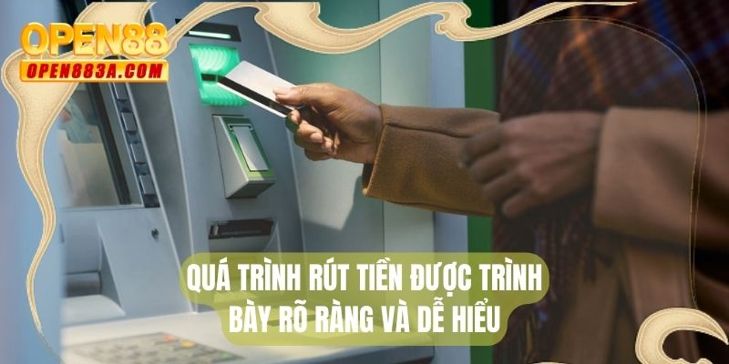 Quá trình rút tiền được trình bày rõ ràng và dễ hiểu